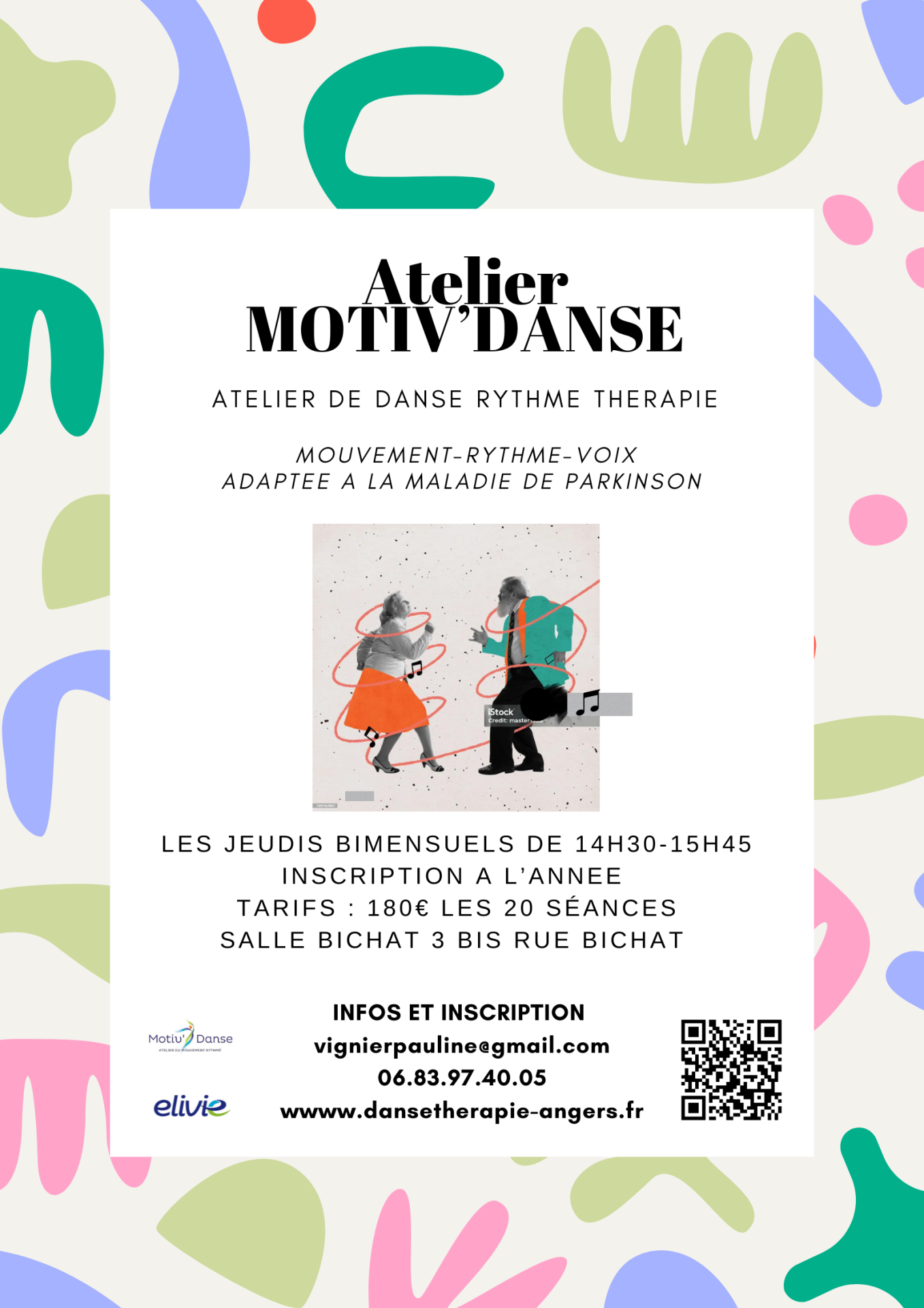 Multicolore moderne forme atelier peinture affiche 3 1